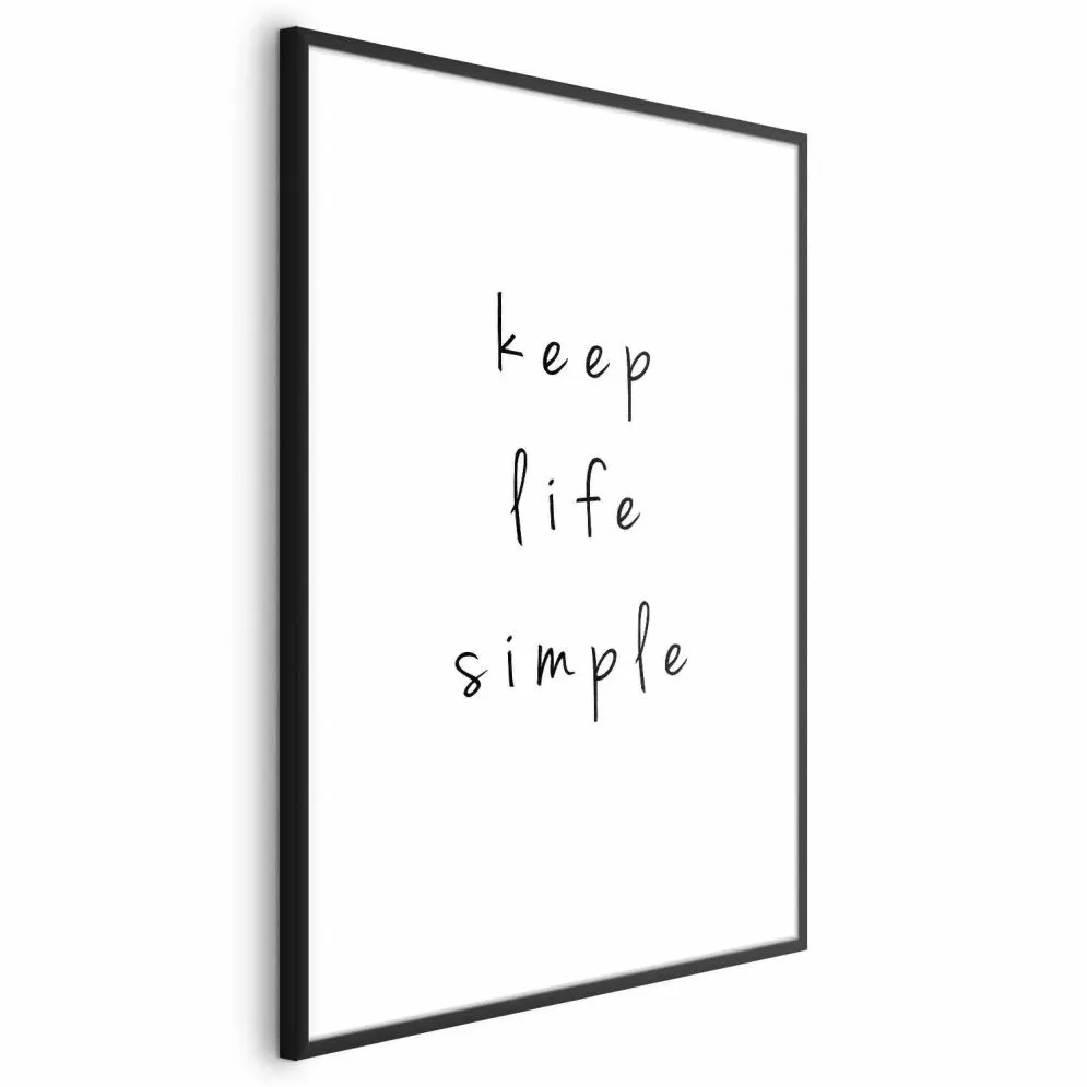 Plakat Simple 21x30 cm z ramą czarną z marginesem | MIRAT.