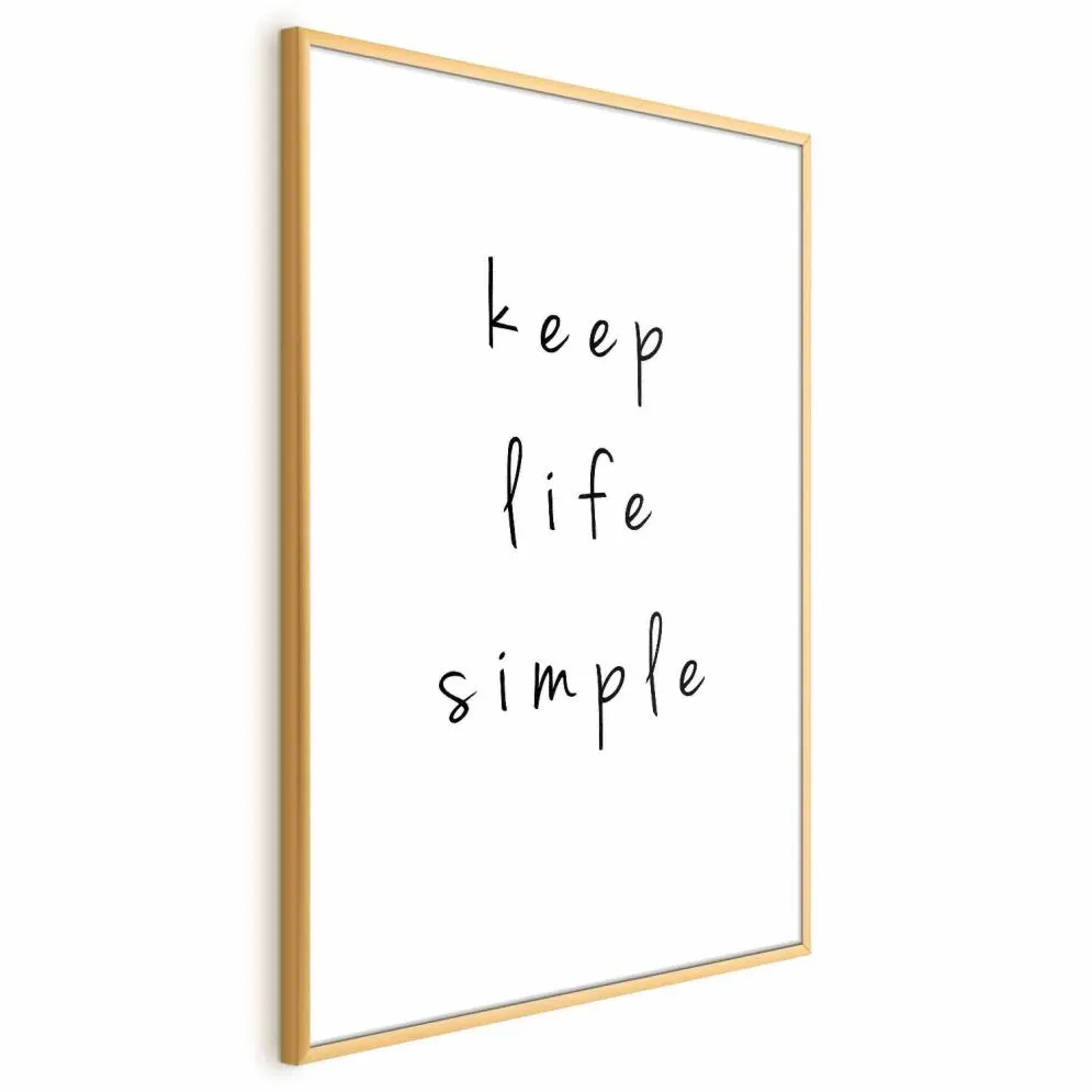 Plakat Simple 21x30 cm z ramą złotą bez marginesu | MIRAT.