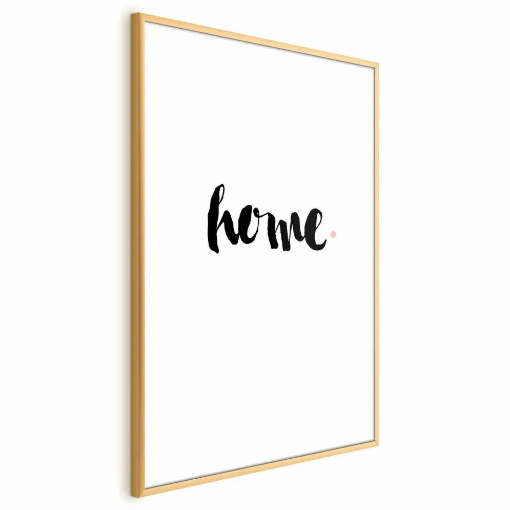 Plakat Dom i kropka 21x30 cm z ramą złotą z marginesem | MIRAT.