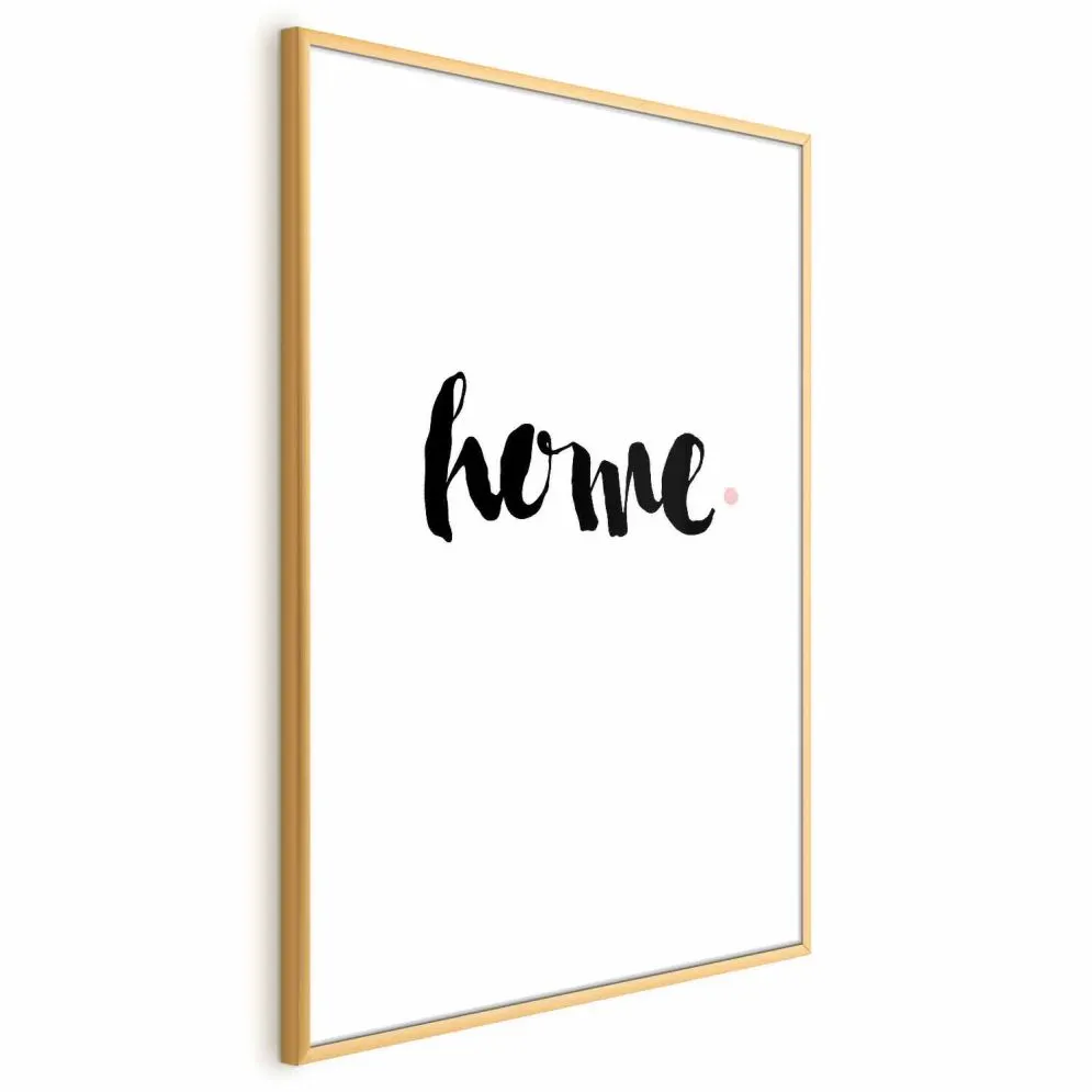 Plakat Dom i kropka 21x30 cm z ramą złotą bez marginesu | MIRAT.