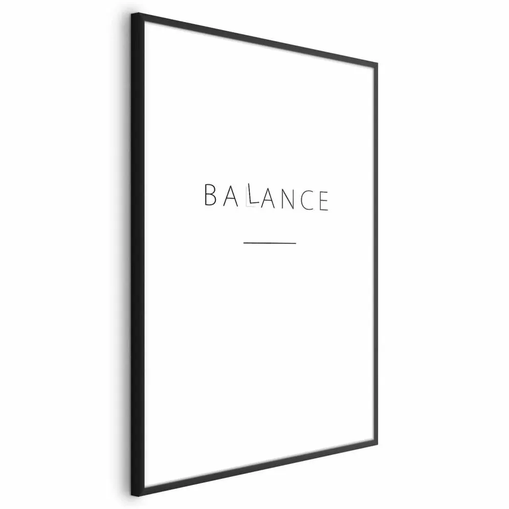 Plakat Balance 21x30 cm z ramą czarną z marginesem | MIRAT.