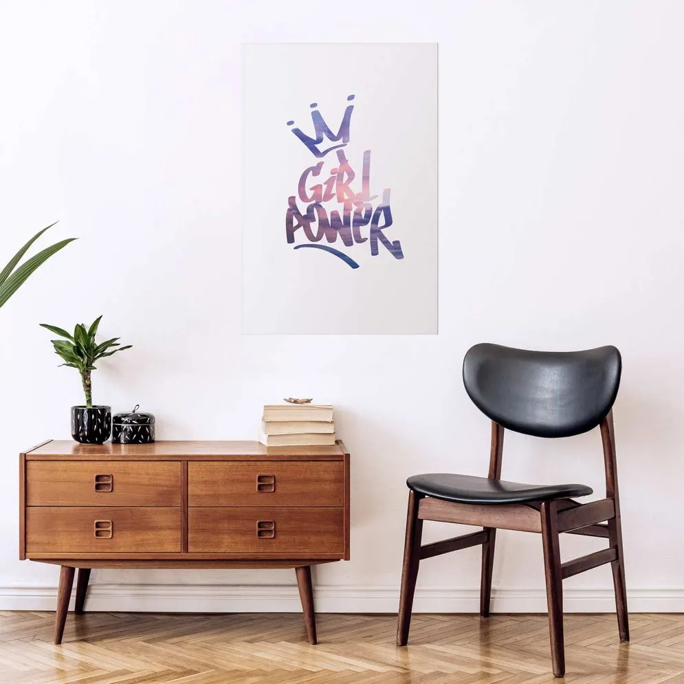 Plakat Girl Power 21x30 cm bez ramy z marginesem | MIRAT.
