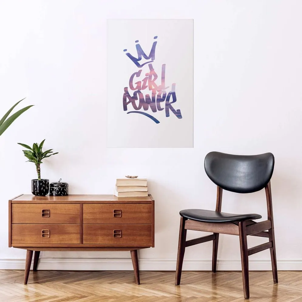 Plakat Girl Power 21x30 cm bez ramy bez marginesu | MIRAT.