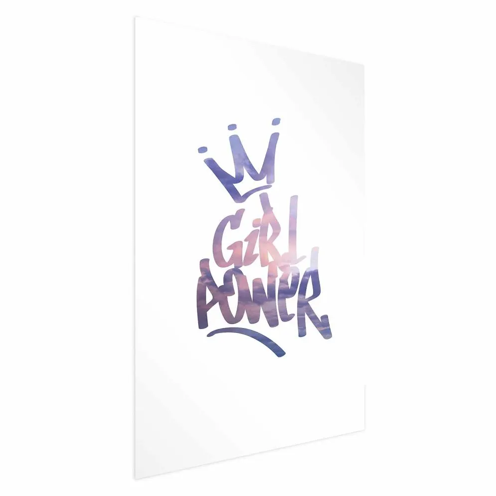 Plakat Girl Power 21x30 cm bez ramy z marginesem