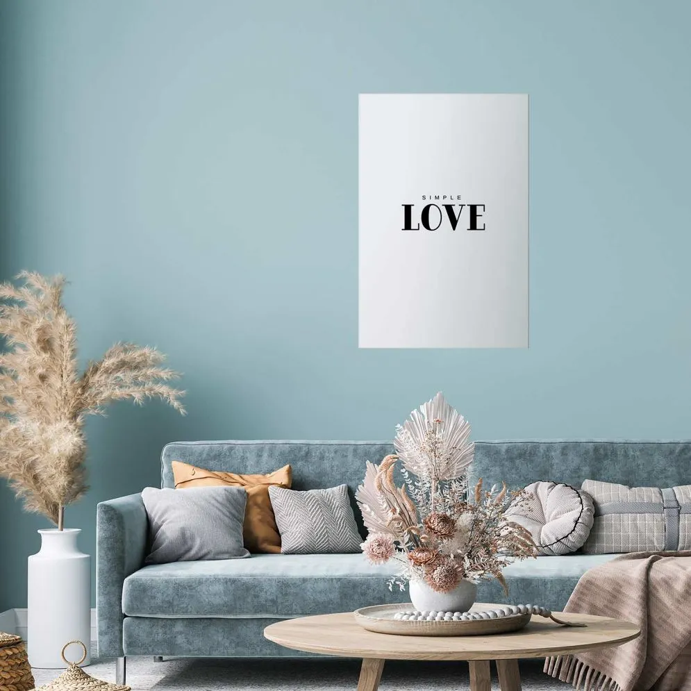 Plakat Simple Love 29,7x42 cm bez ramy z marginesem | MIRAT.