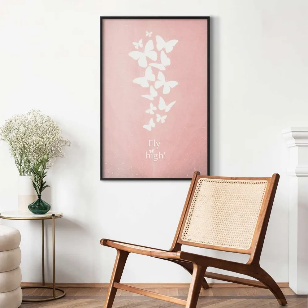 Plakat Fly High 29,7x42 cm z ramą czarną bez marginesu | MIRAT.