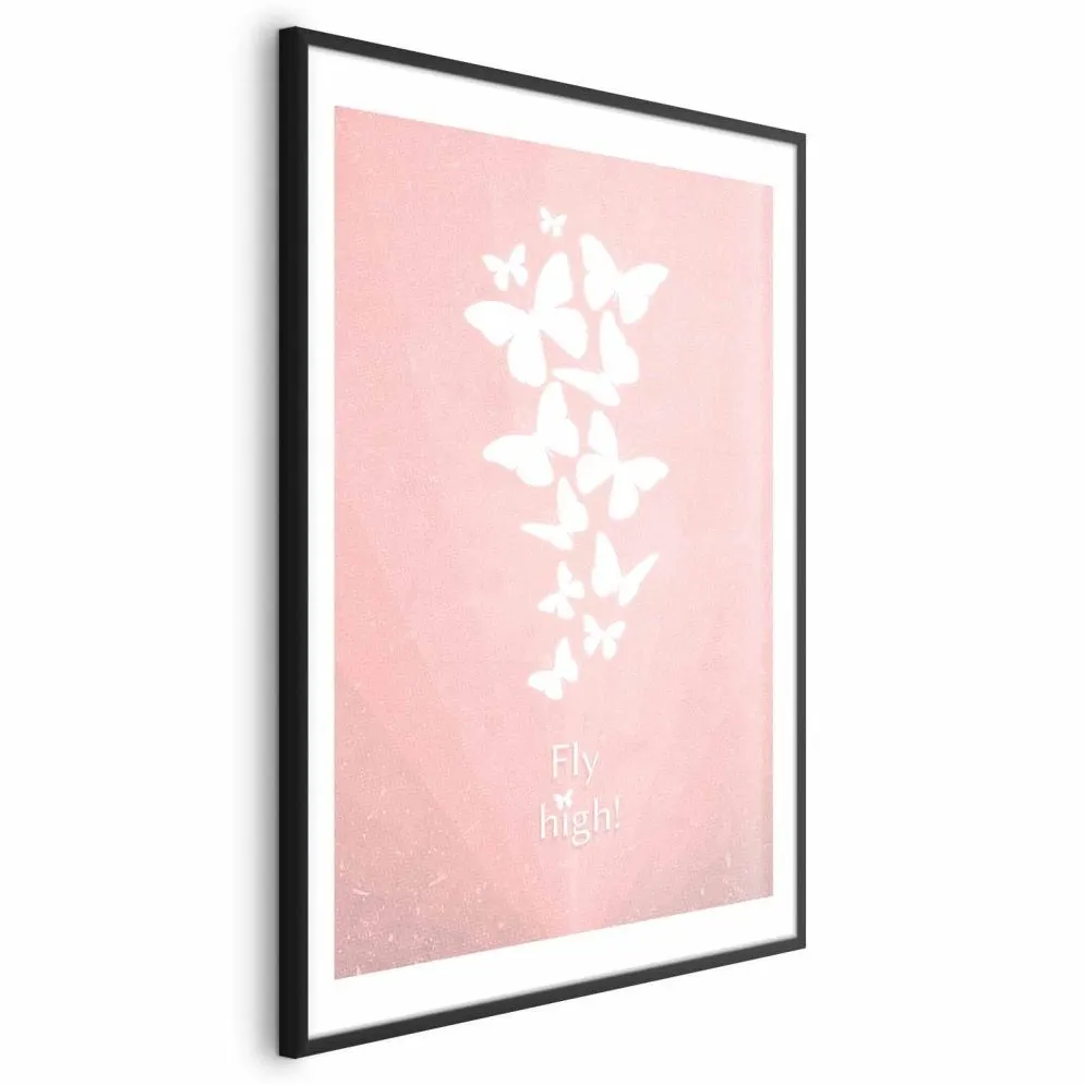 Plakat Fly High 40x60 cm z ramą czarną z marginesem
