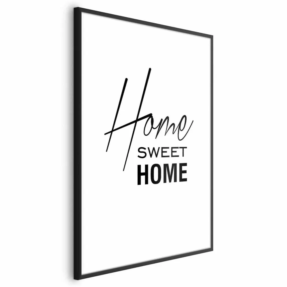 Plakat Home 40x60 cm z ramą czarną z marginesem | MIRAT.