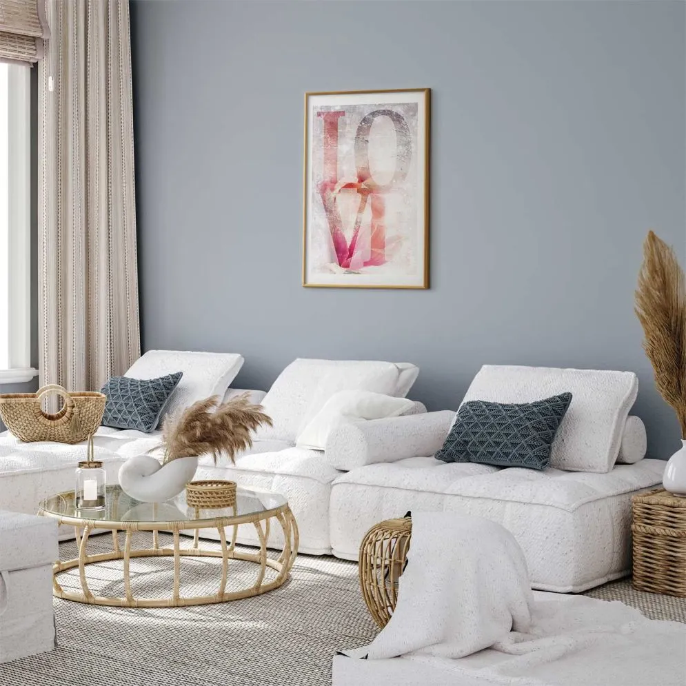 Plakat Miłość magnolii 60x90 cm z ramą złotą z marginesem | MIRAT.
