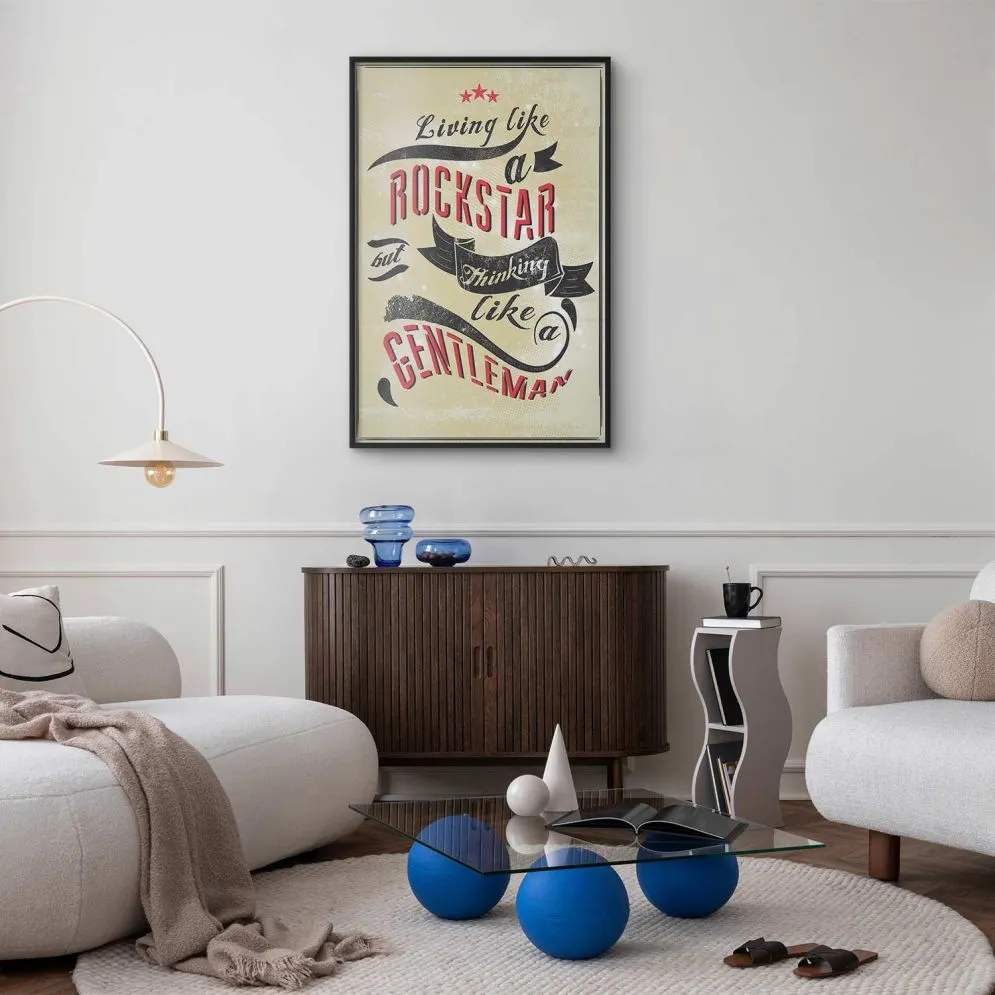 Plakat Rockstar 21x30 cm z ramą czarną bez marginesu | MIRAT.