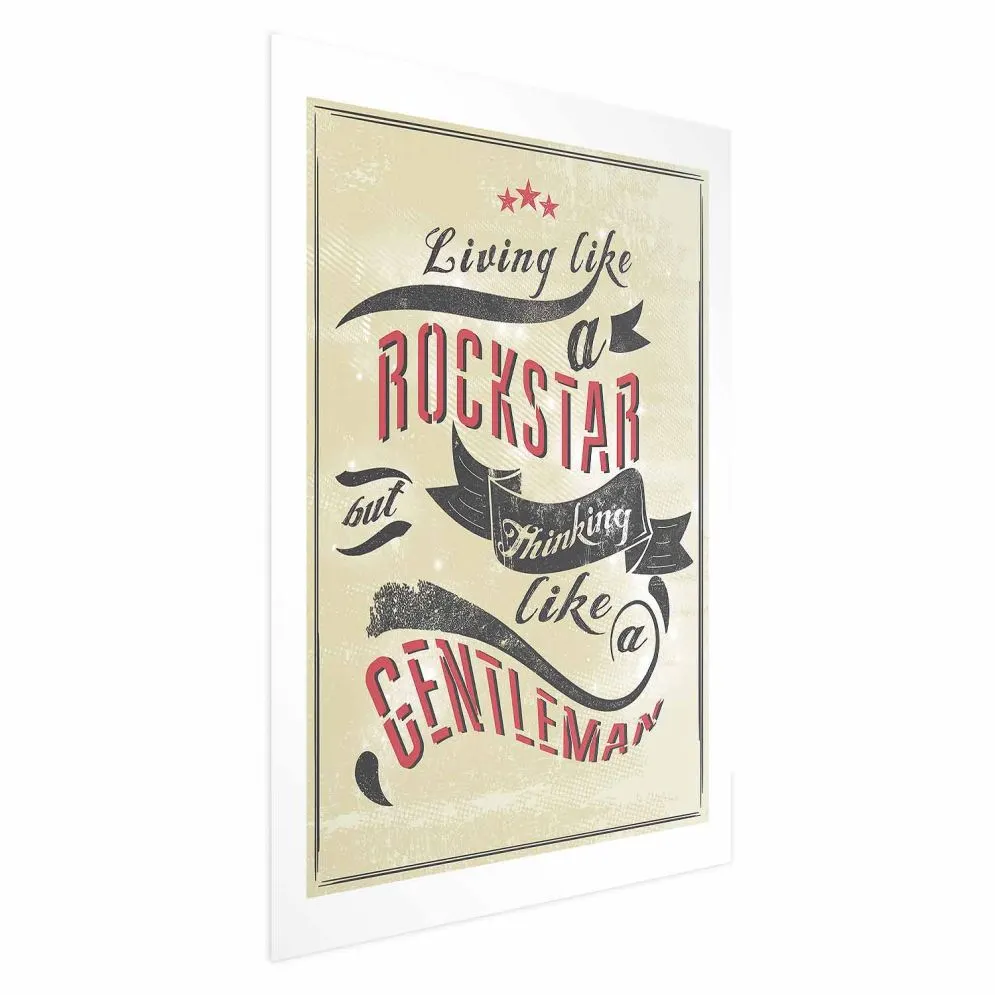 Plakat Rockstar 21x30 cm bez ramy z marginesem | MIRAT.