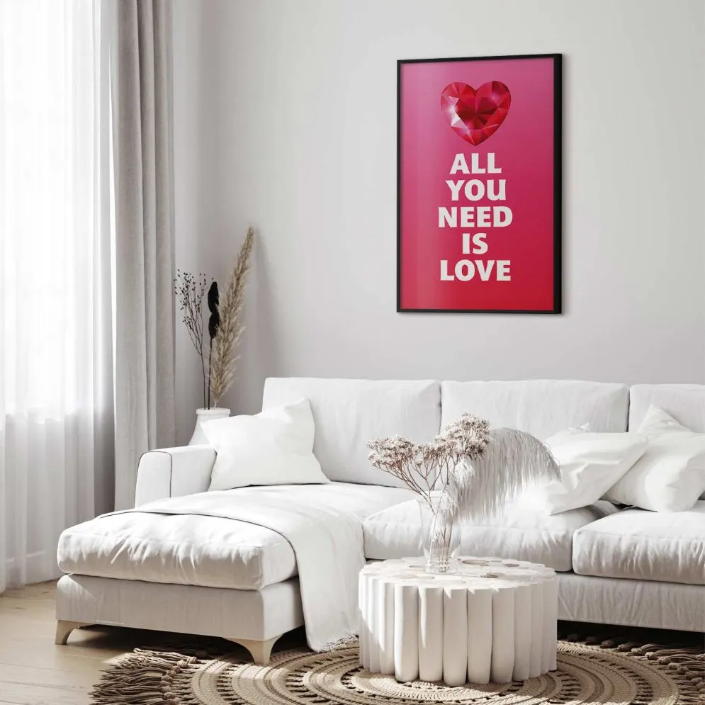 Plakat Zjawiskowe serce 21x30 cm z ramą czarną bez marginesu | MIRAT.