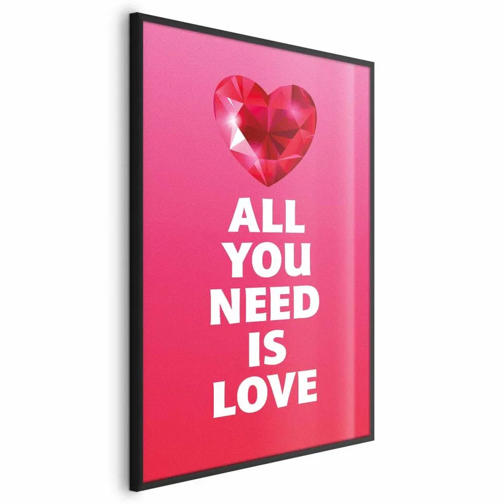 Plakat Zjawiskowe serce 21x30 cm z ramą czarną bez marginesu | MIRAT.