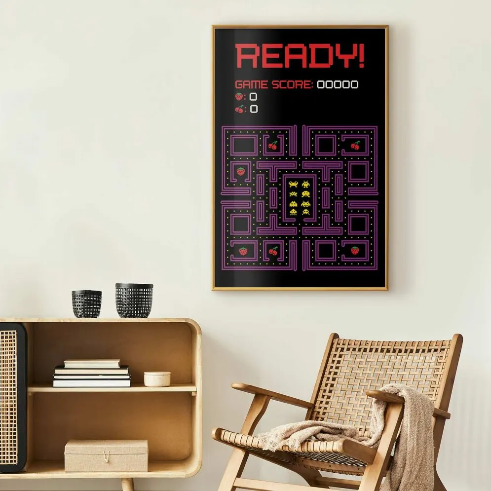 Plakat Ready 29,7x42 cm z ramą złotą bez marginesu | MIRAT.