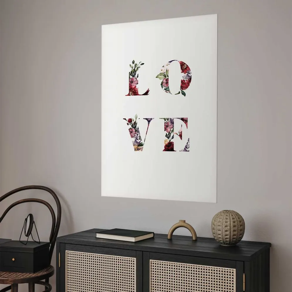 Plakat Miłość w kwiatach 21x30 cm bez ramy z marginesem | MIRAT.