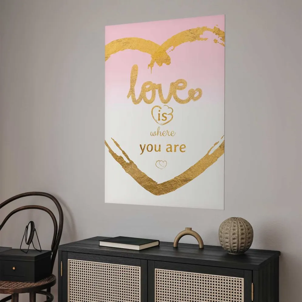 Plakat Love Is 29,7x42 cm bez ramy bez marginesu | MIRAT.