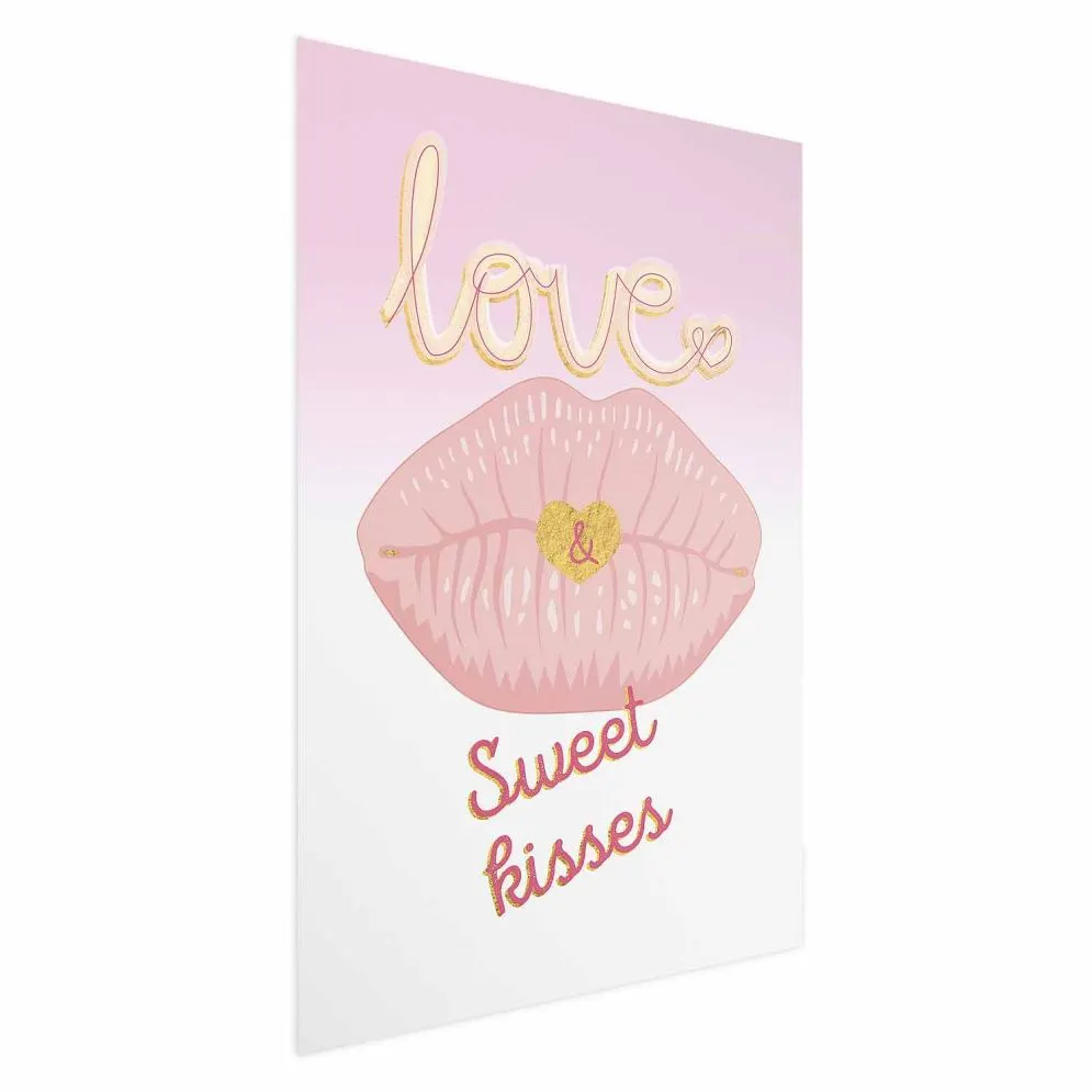Plakat Sweet Kisses 29,7x42 cm bez ramy bez marginesu | MIRAT.