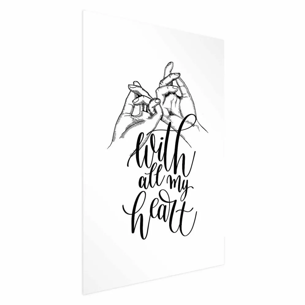 Plakat All My Heart 21x30 cm bez ramy z marginesem | MIRAT.