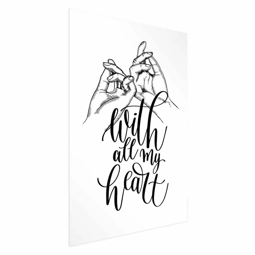 Plakat All My Heart 29,7x42 cm bez ramy bez marginesu | MIRAT.