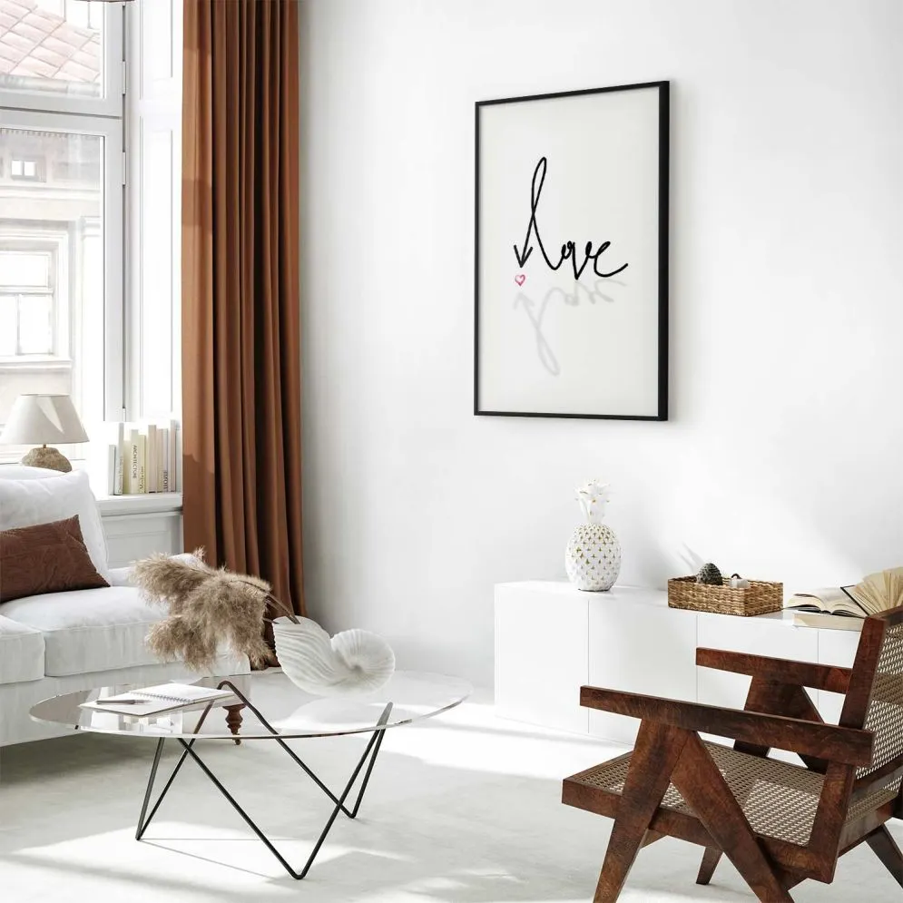 Plakat To jest miłość 21x30 cm z ramą czarną z marginesem | MIRAT.