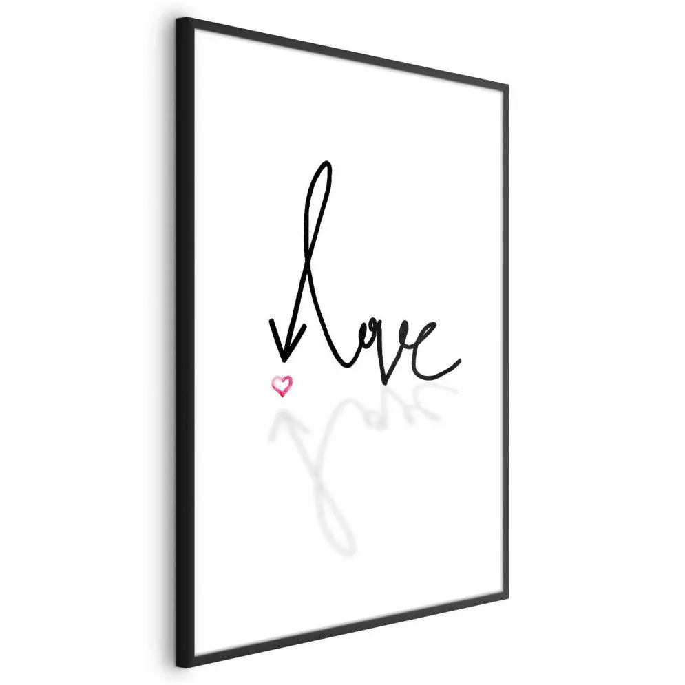 Plakat To jest miłość 21x30 cm z ramą czarną z marginesem | MIRAT.