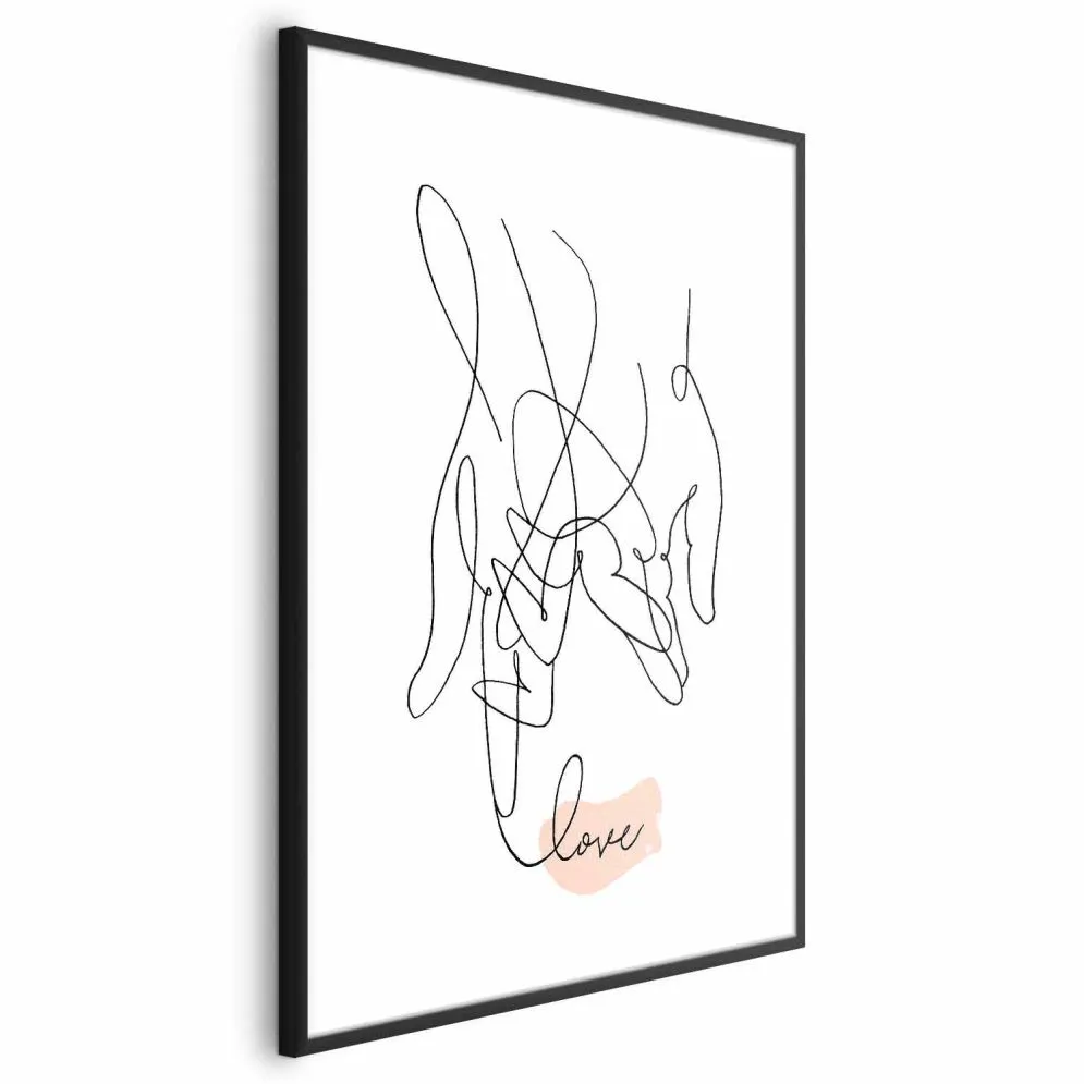 Plakat Splątane uczucie 21x30 cm z ramą czarną z marginesem | MIRAT.