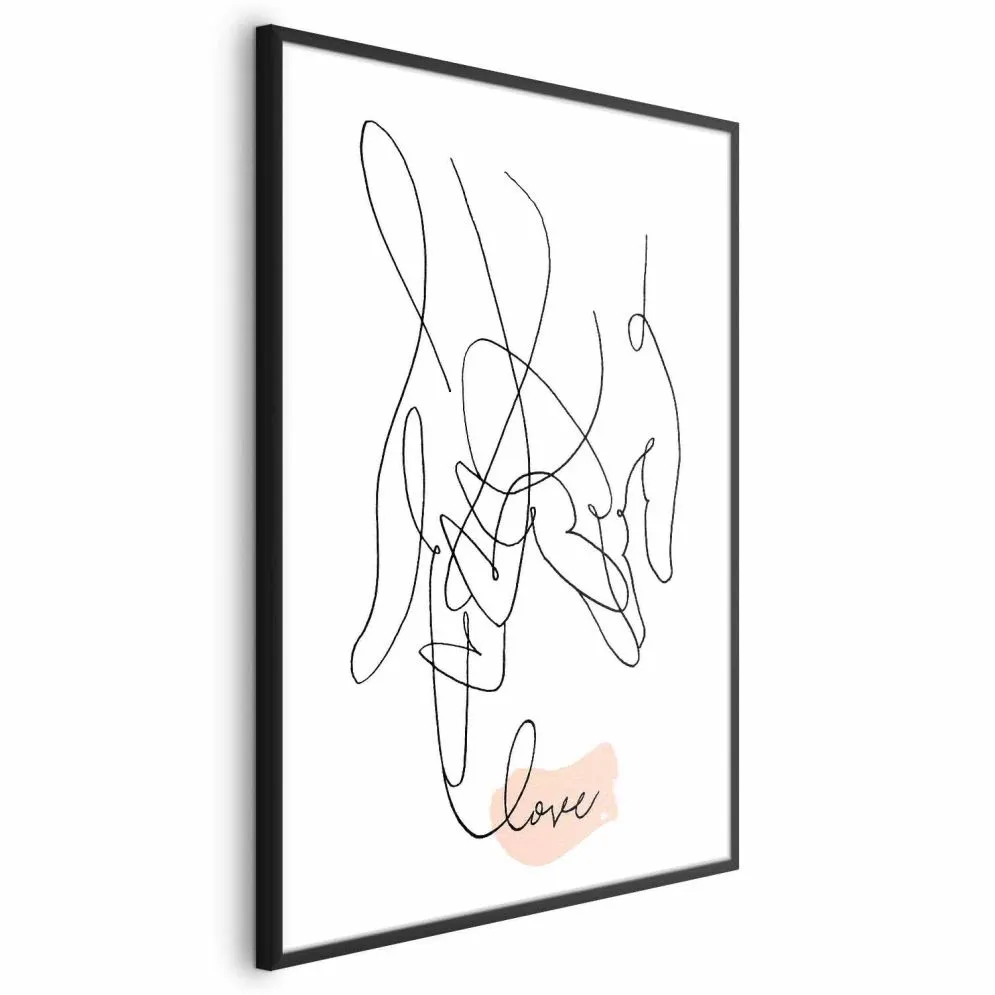 Plakat Splątane uczucie 40x60 cm z ramą czarną bez marginesu | MIRAT.