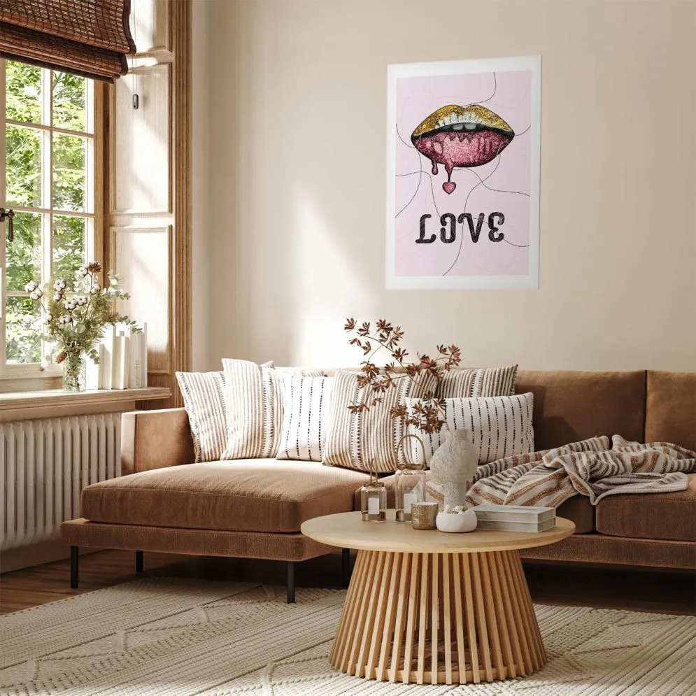 Plakat Płynne usta 60x90 cm bez ramy z marginesem | MIRAT.