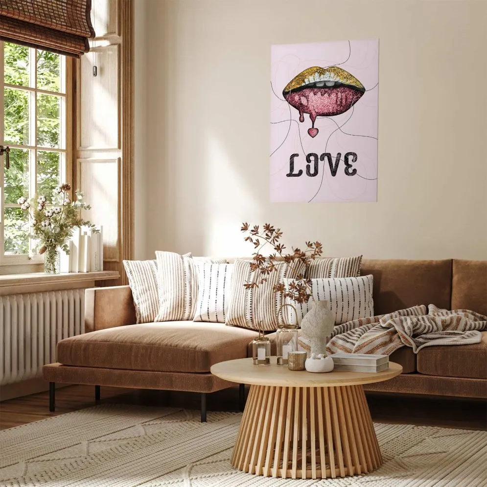 Plakat Płynne usta 29,7x42 cm bez ramy bez marginesu | MIRAT.