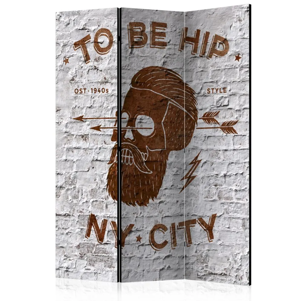 Parawan akustyczny Street art 135x172 cm 3-częściowy szary | MIRAT.