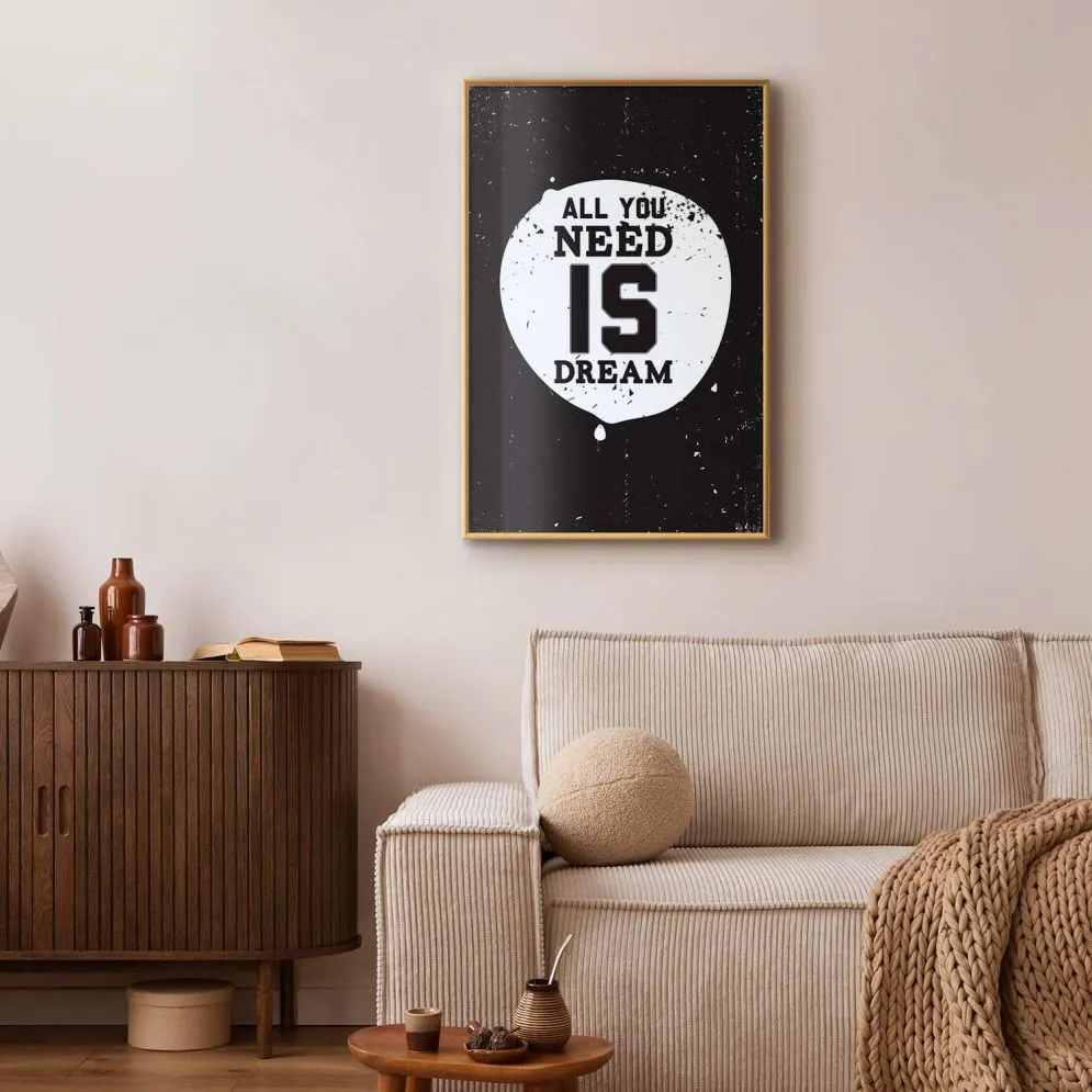 Plakat Artgeist All you need 60 x 90 cm 1 szt z ramą złotą bez marginesu | MIRAT. kolekcja m-B-0048-ao-a