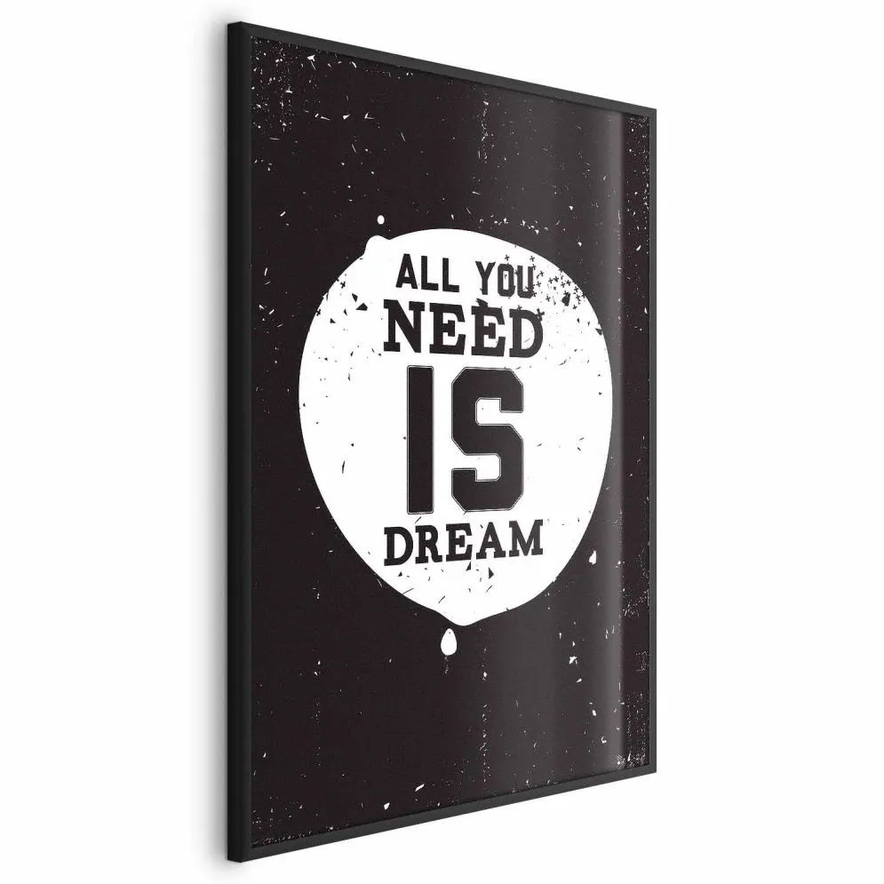 Plakat Artgeist All you need 40 x 60 cm 1 szt z ramą czarną bez marginesu | MIRAT. kolekcja m-B-0048-ao-a