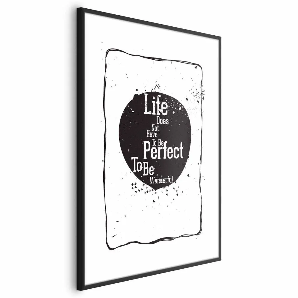 Plakat Life 60x90 cm z ramą czarną z marginesem | MIRAT.