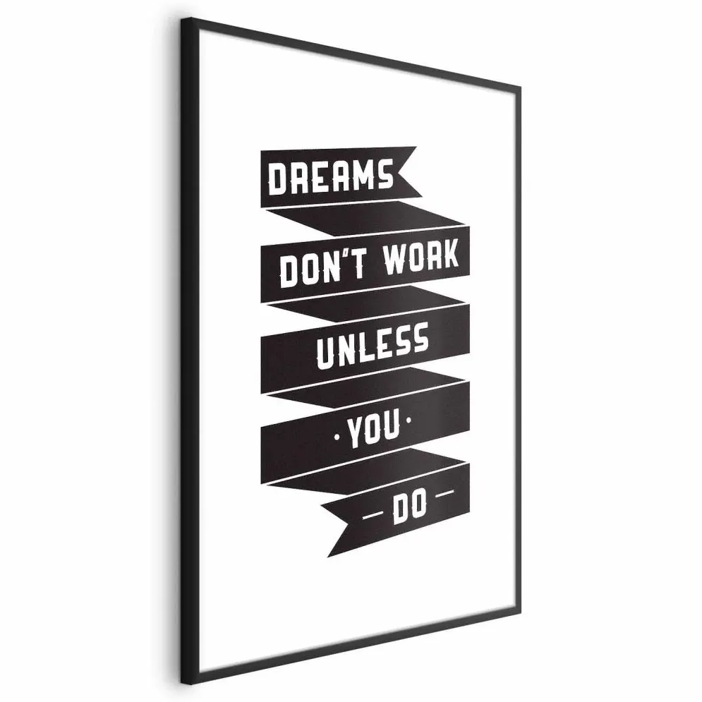 Plakat Dreams 29,7x42 cm z ramą czarną bez marginesu | MIRAT.