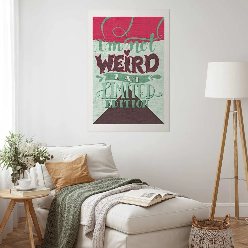 Plakat Not weird 21x30 cm bez ramy z marginesem | MIRAT.