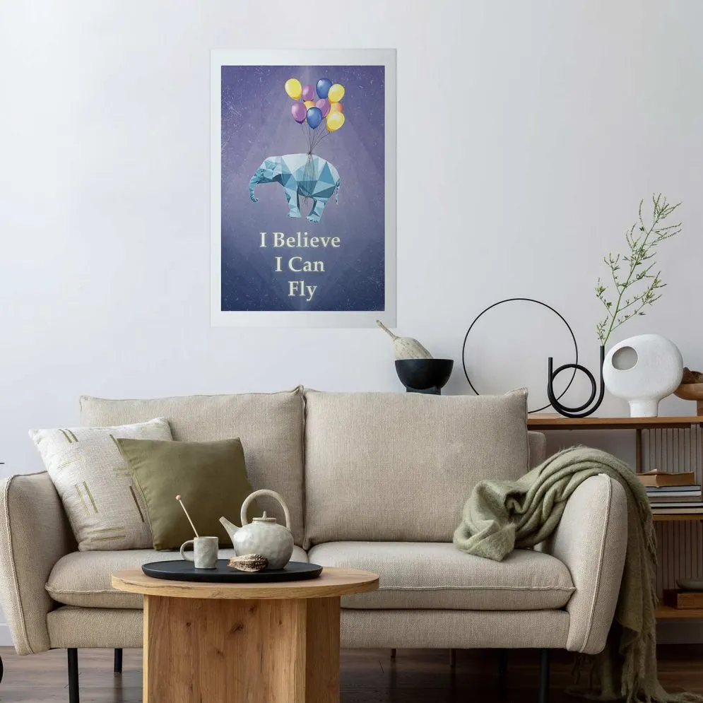 Plakat Latający słoń 21x30 cm bez ramy z marginesem | MIRAT.