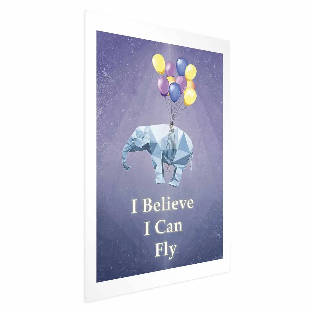 Plakat Latający słoń 21x30 cm bez ramy z marginesem | MIRAT.