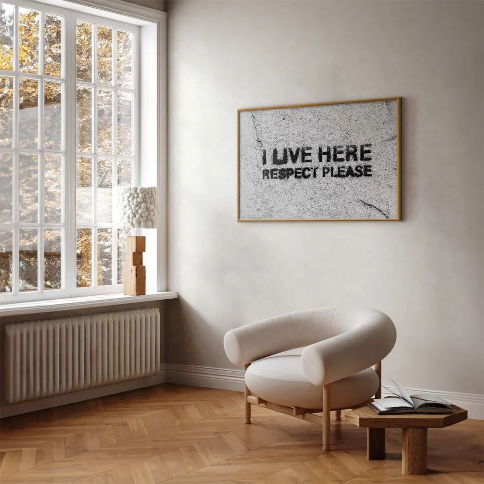 Plakat Respect 30x21 cm z ramą złotą bez marginesu | MIRAT.