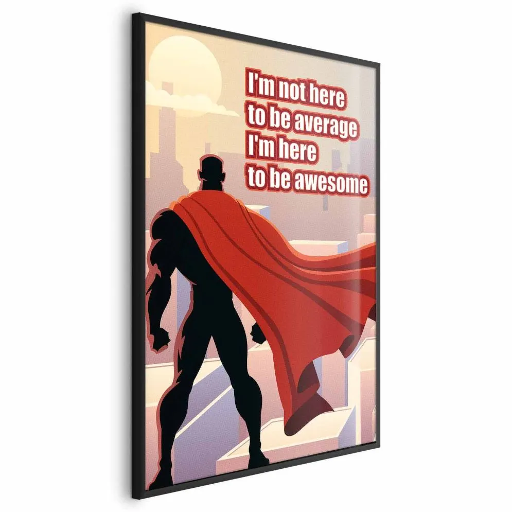 Plakat Average 21x30 cm z ramą czarną bez marginesu | MIRAT.