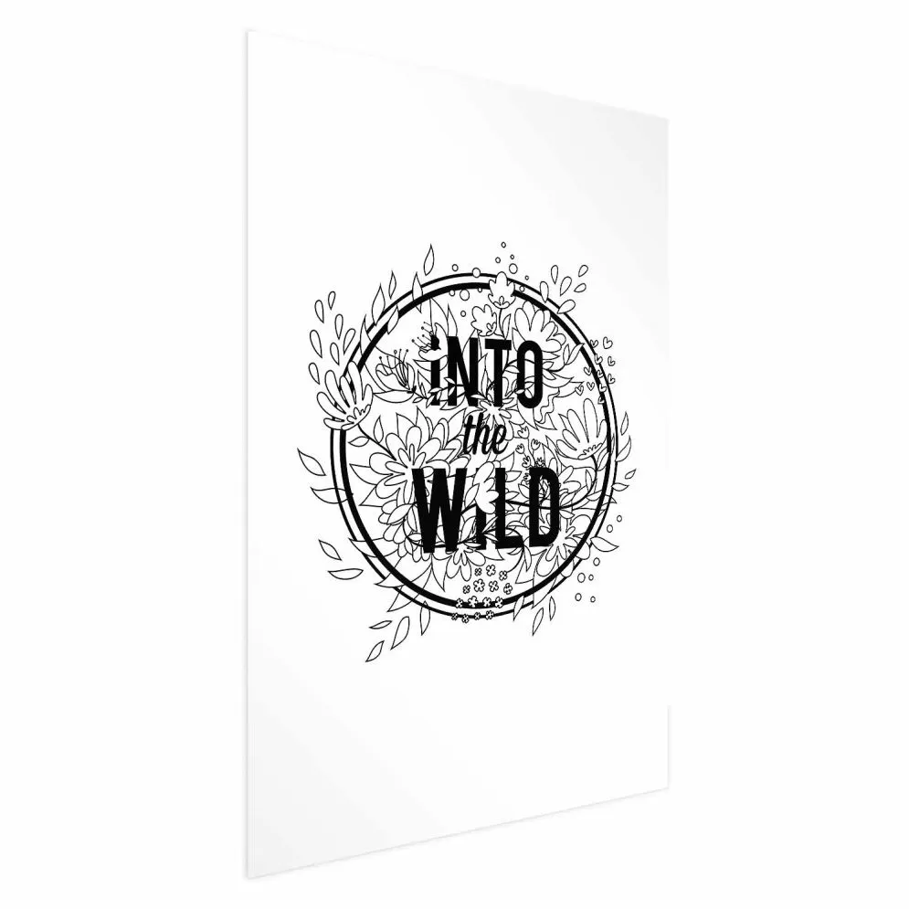 Plakat Into the wild 21x30 cm bez ramy z marginesem | MIRAT.