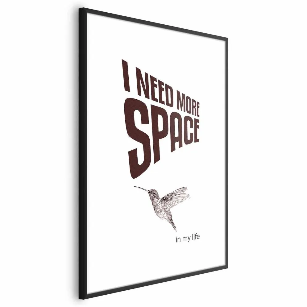 Plakat More Space 21x30 cm z ramą czarną z marginesem | MIRAT.