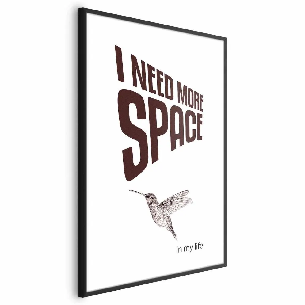 Plakat More Space 21x30 cm z ramą czarną bez marginesu | MIRAT.