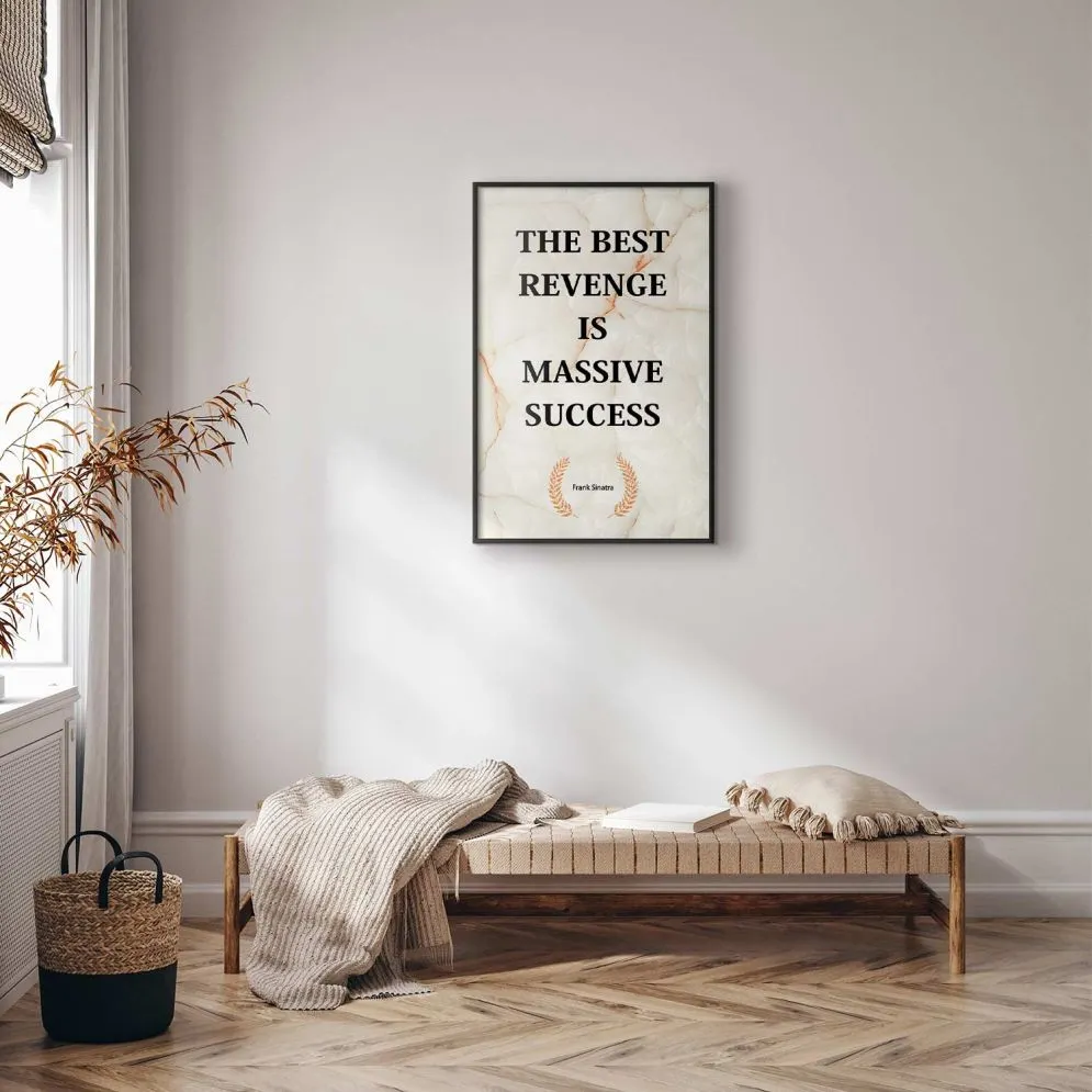 Plakat Best Revenge 21x30 cm z ramą czarną bez marginesu | MIRAT.