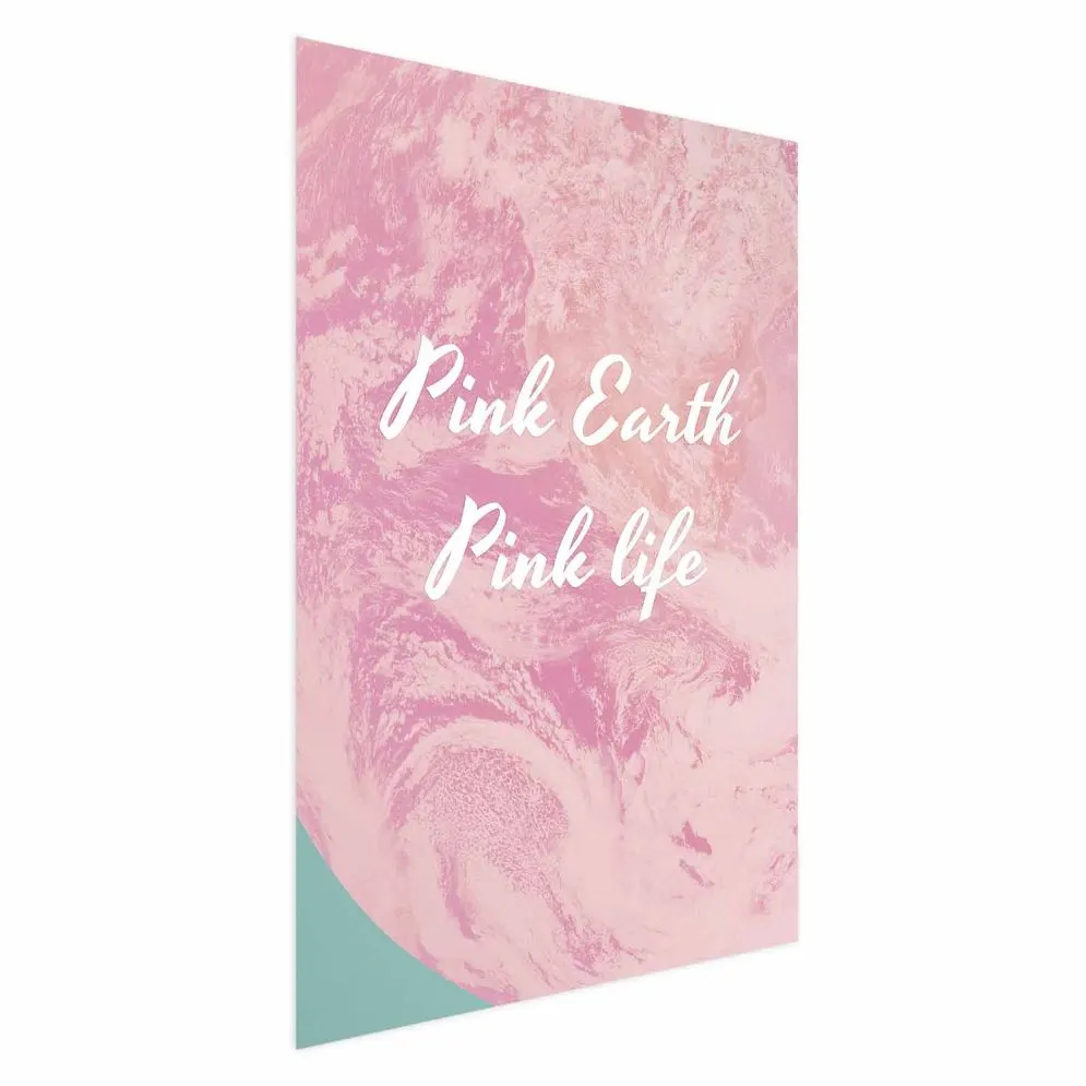 Plakat Pink Earth 21x30 cm bez ramy bez marginesu | MIRAT.