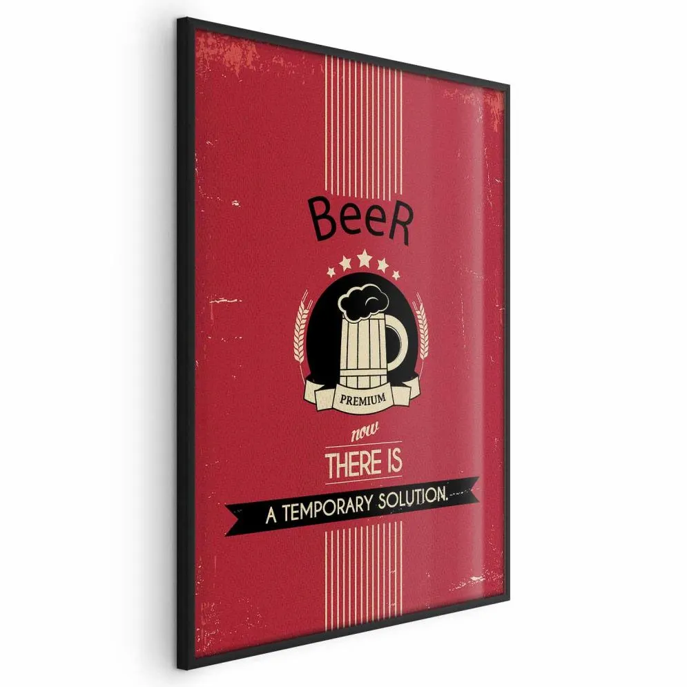 Plakat Premium Beer 29,7x42 cm z ramą czarną bez marginesu | MIRAT.