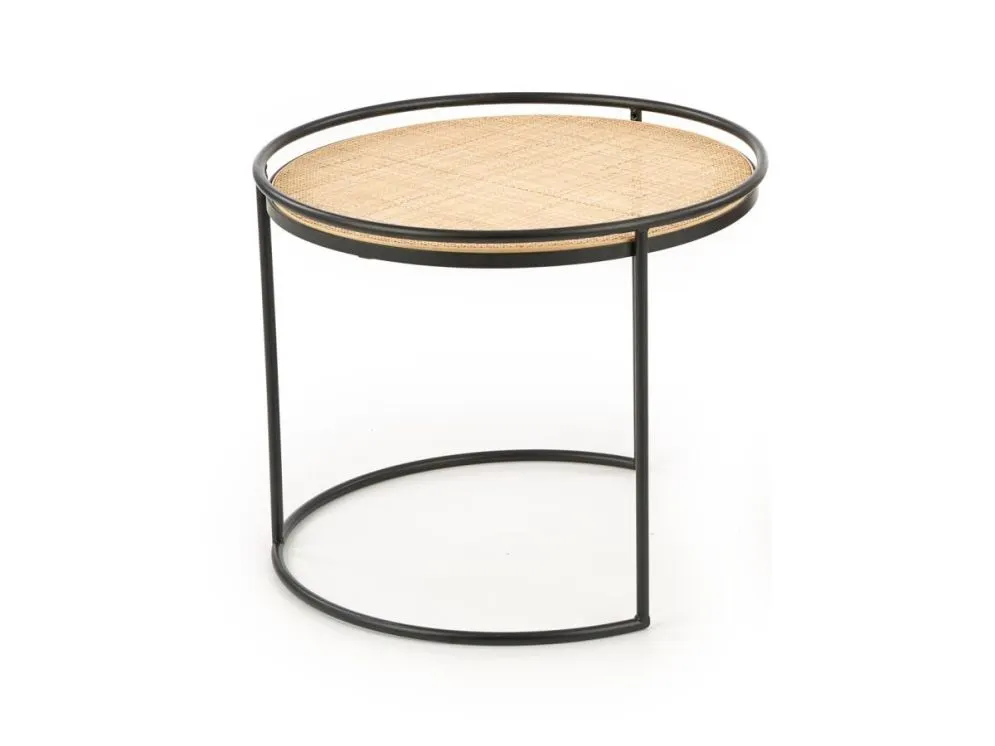 Ława MANADO okrągła na metalowej podstawie - outlet| MIRAT. styl LOFT