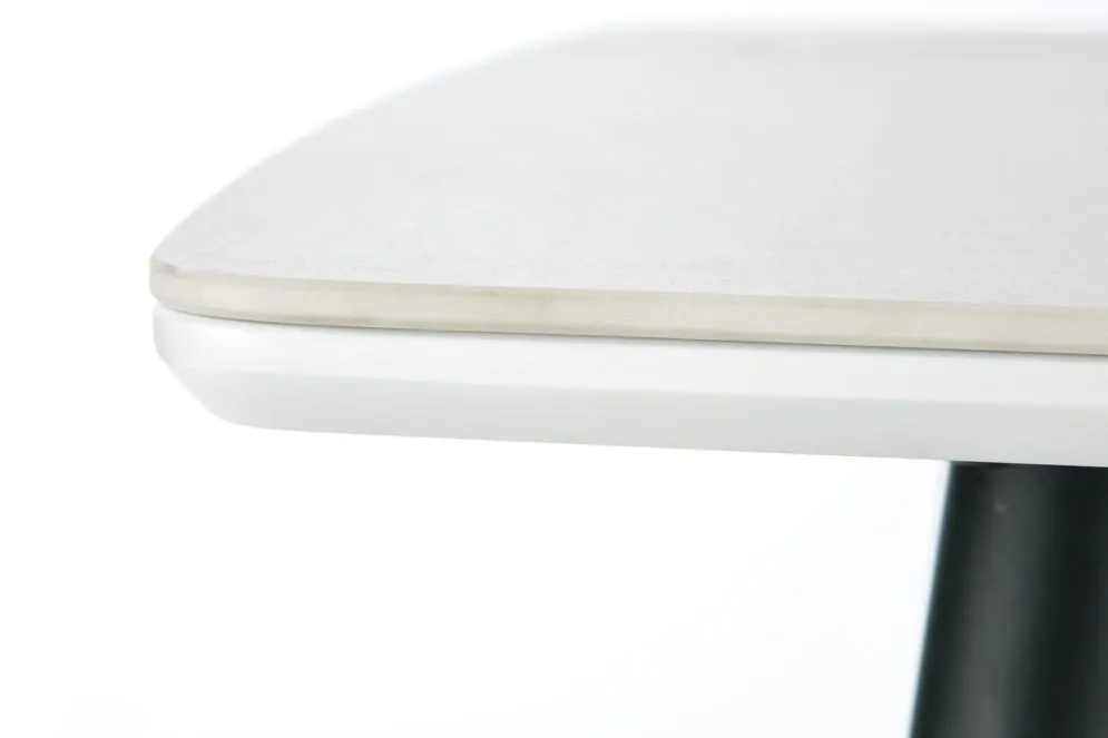 Stół MARCO 120x70 biały marmur/czarny do jadalni | MIRAT. styl GLAMOUR, LOFT