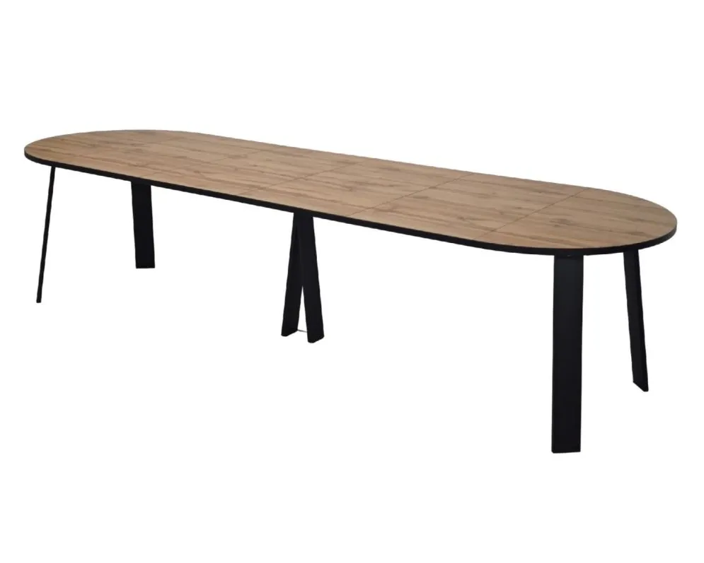 Stół rozkładany Mars ∅100 cm dąb wotan I sklep meblowy MIRAT. styl LOFT