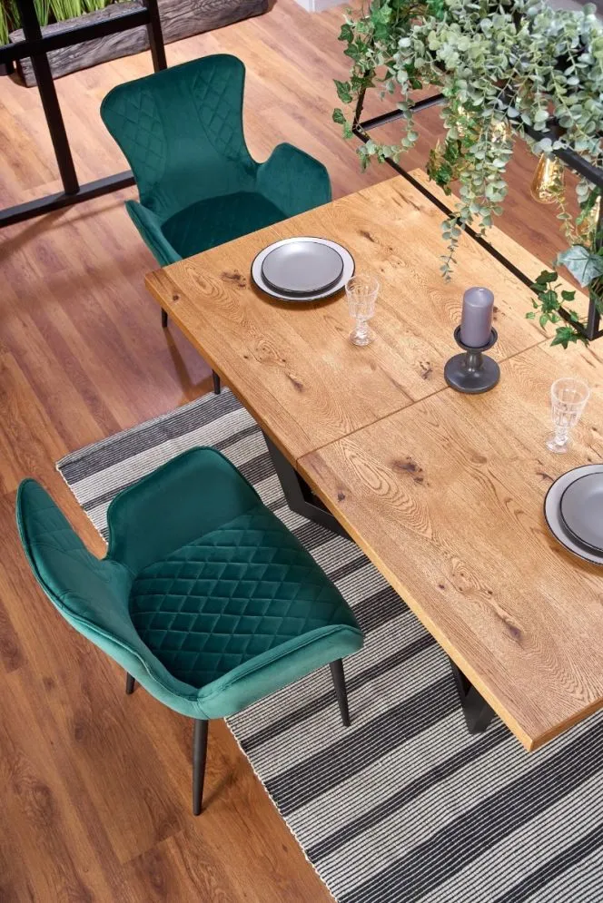 Stół rozkładany MASSIVE 160(250)x90 dąb do jadalni | MIRAT. styl LOFT