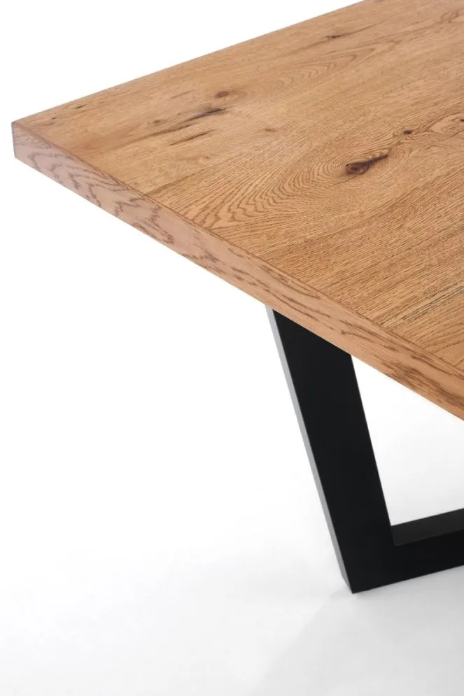 Stół rozkładany MASSIVE 160(250)x90 dąb do jadalni | MIRAT. styl LOFT